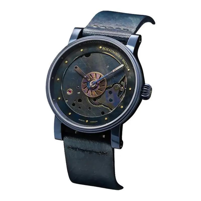 Schaumburg Watch Montre SteamPunk II Bleu 1007