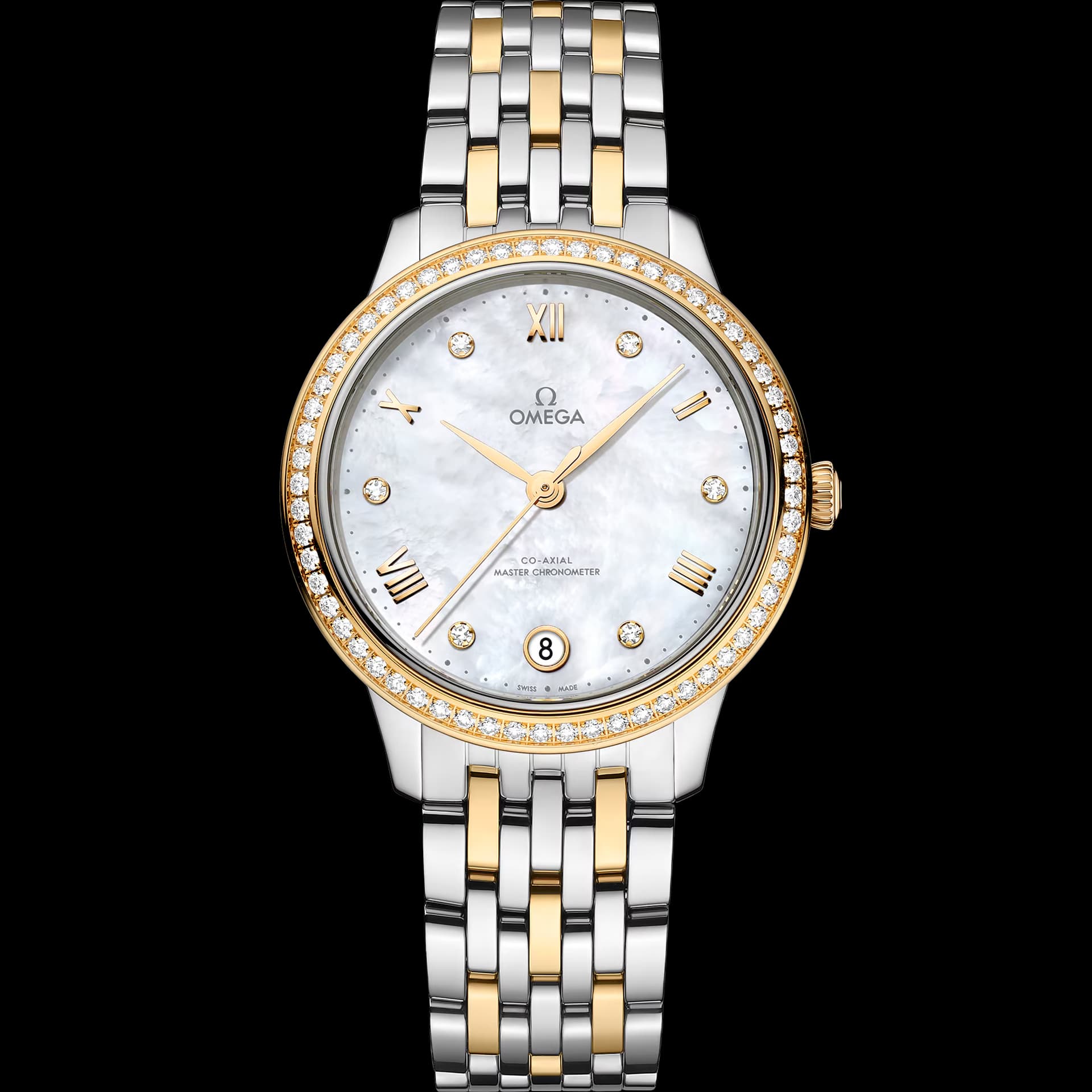 Omega De Ville 34 mm, acier - or jaune sur acier - or jaune