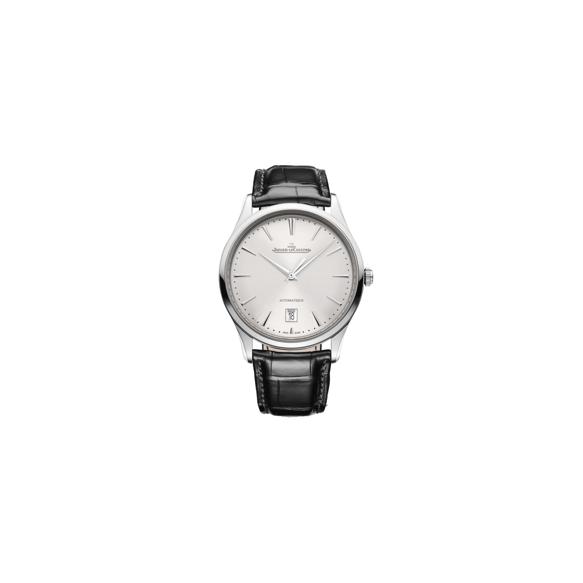 Jaeger-LeCoultre Montre Jaeger-LeCoultre Master Ultra Thin Date automatique bracelet cuir d'alligator 39 mm