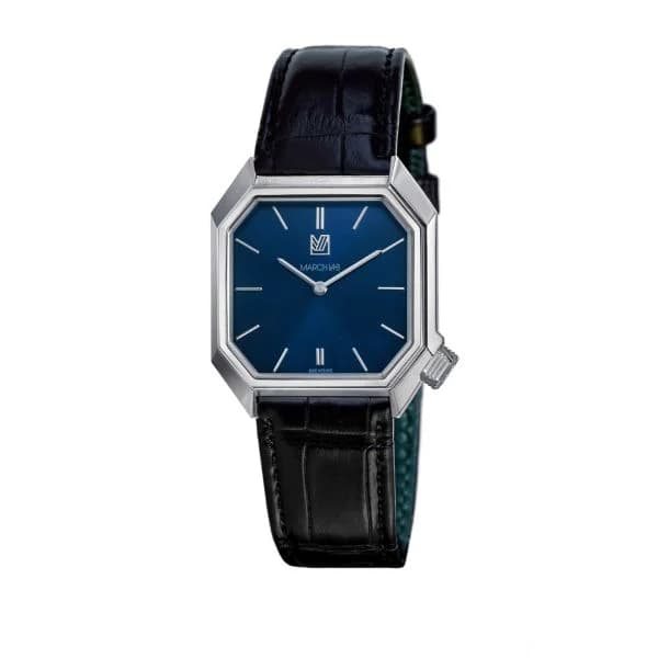 March LA.B Montre March LA.B Mansart Electrique Navy Alligator Noir
