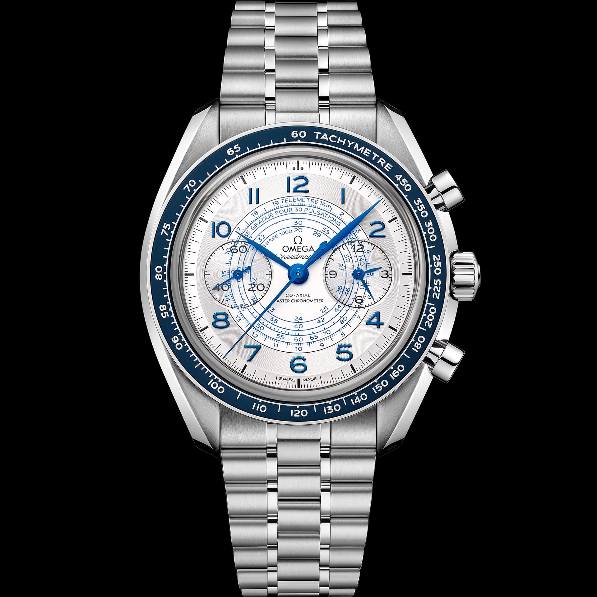 Omega Speedmaster 43 mm, acier sur acier