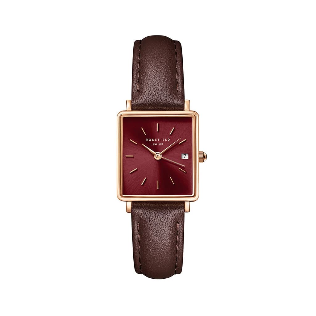 Rosefield Montre Rosefield Boxy Xs Bordeaux