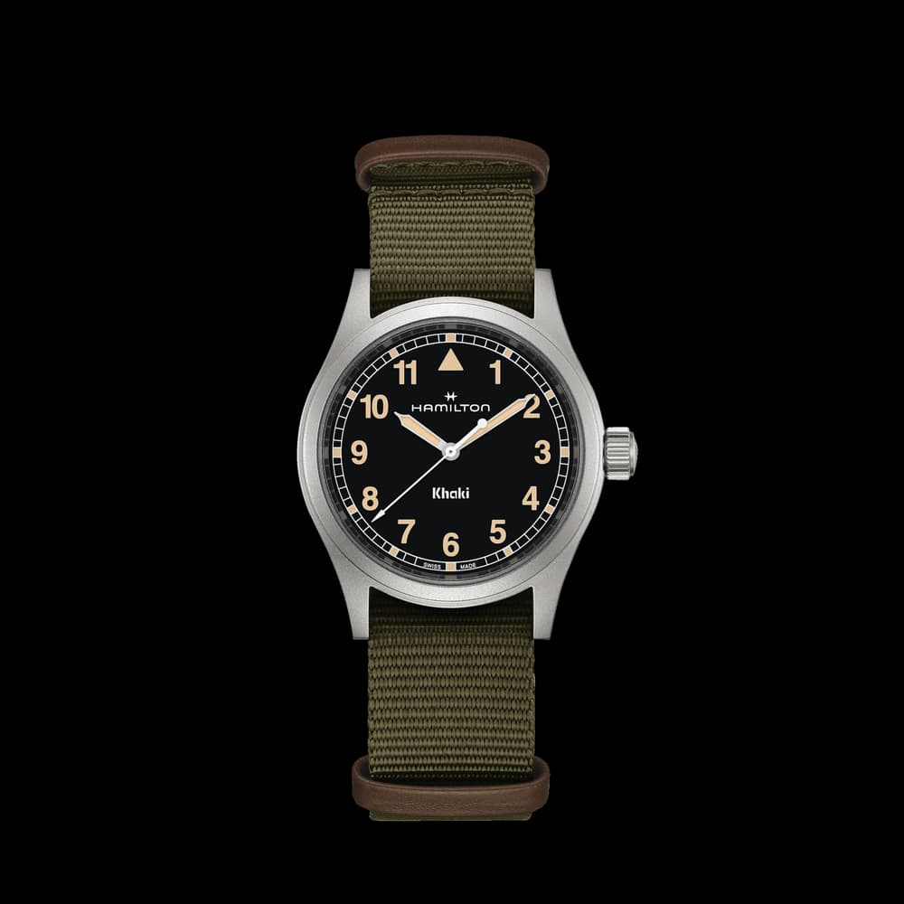 Hamilton Montre quartz Mixte Khaki field Noir