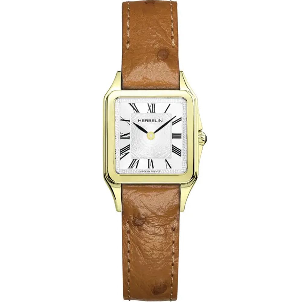 Michel Herbelin Montre Herbelin Collection Luna en Cuir Marron