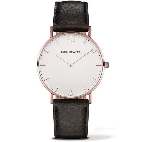 Paul Hewitt Montre Femme PAUL HEWITT en Cuir Noir Etanche