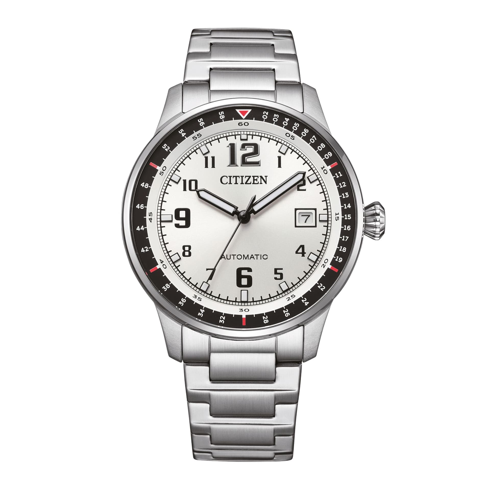 Citizen Montre Citizen Platform Mechanical Urban Military automatique cadran argenté bracelet acier 40 mm