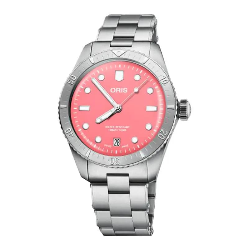 Oris Montre Divers Sixty Five Cotton Candy Rose 01 733 7771 4058-07