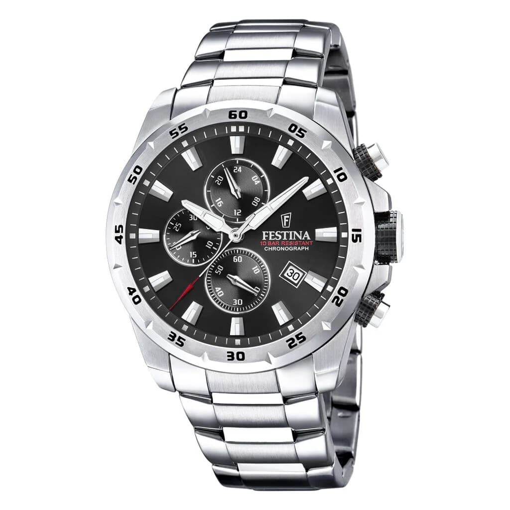 Festina Montre Chrono Sport acier gris et vert foncé F20463/3