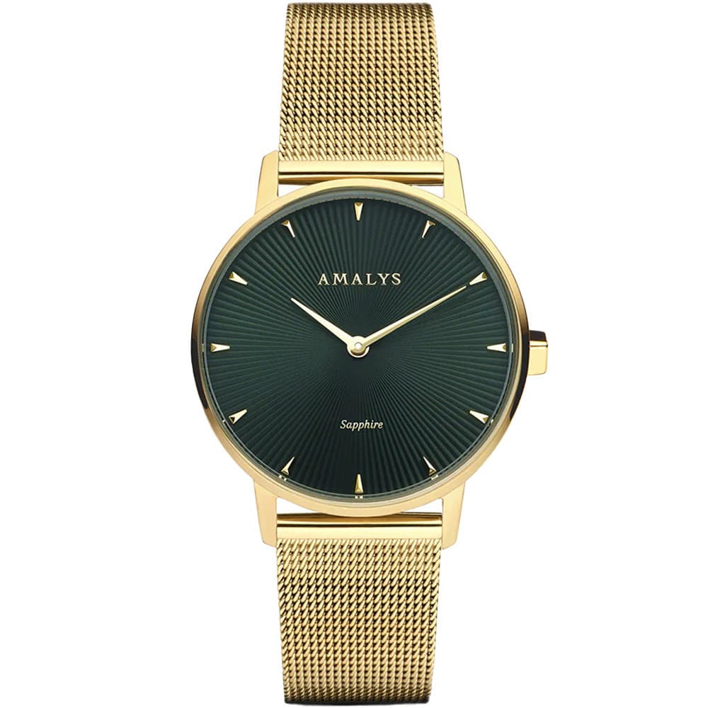 Amalys Montre Amalys Collection Baker en Acier et PVD Doré