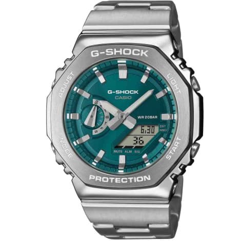 Casio Montre GShock Classic - Série GM- 2110D- Bleu Vert 49.3 x 44.4 mm- GM-2110D-3A1