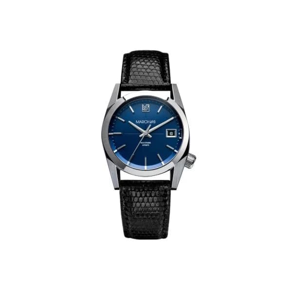 March LA.B Montre March LA.B AM69 Automatique Cadran Navy Lézard Noir