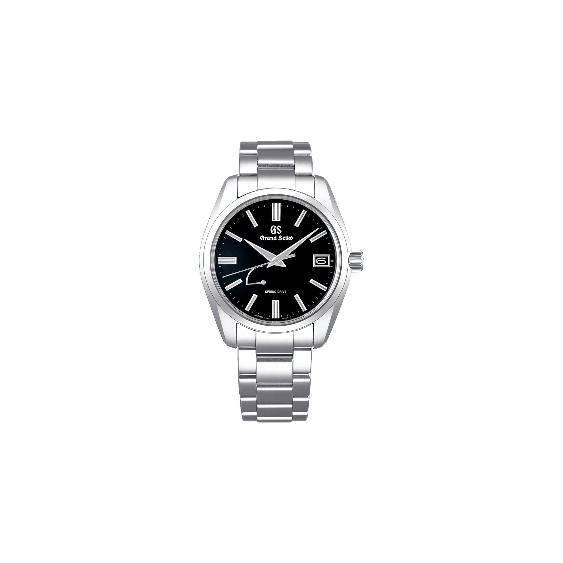 Grand Seiko Montre Grand Seiko Heritage Spring Drive cadran noir bracelet acier 40 mm