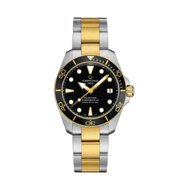 Certina Montre Certina DS Action Diver 38mm Powermatic 80 Automatique Cadran Noir
