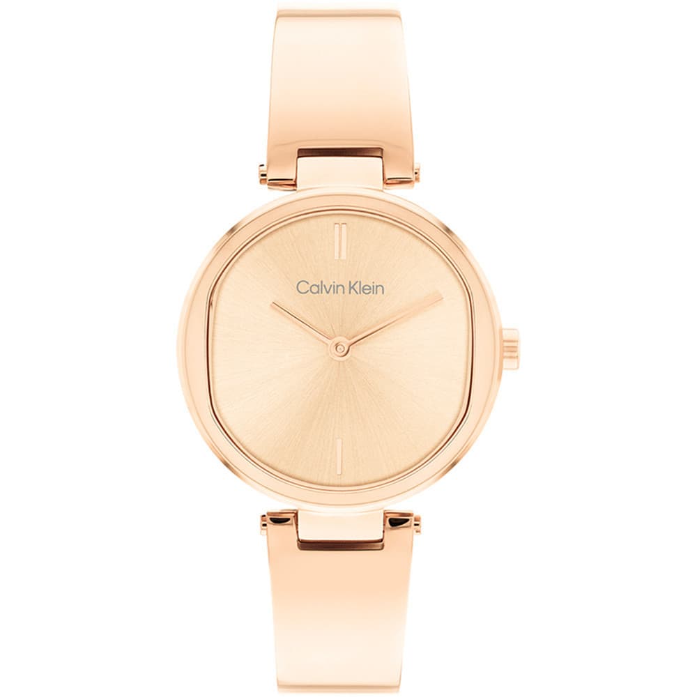 Calvin Klein Montre Calvin Klein Collection Sculptural CK Elevadted en Acier et PVD Doré Rose