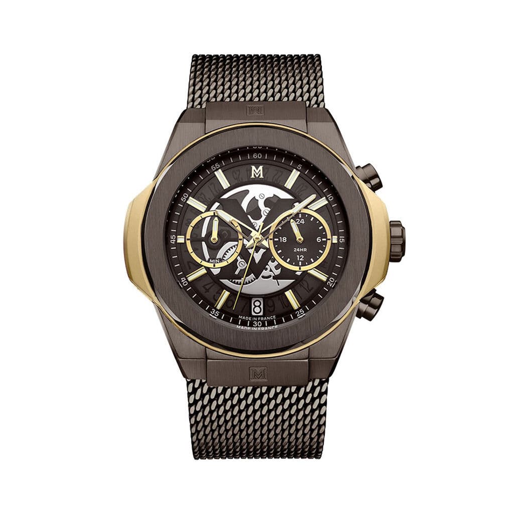 Montignac Montre Montignac Round Chrono Marron