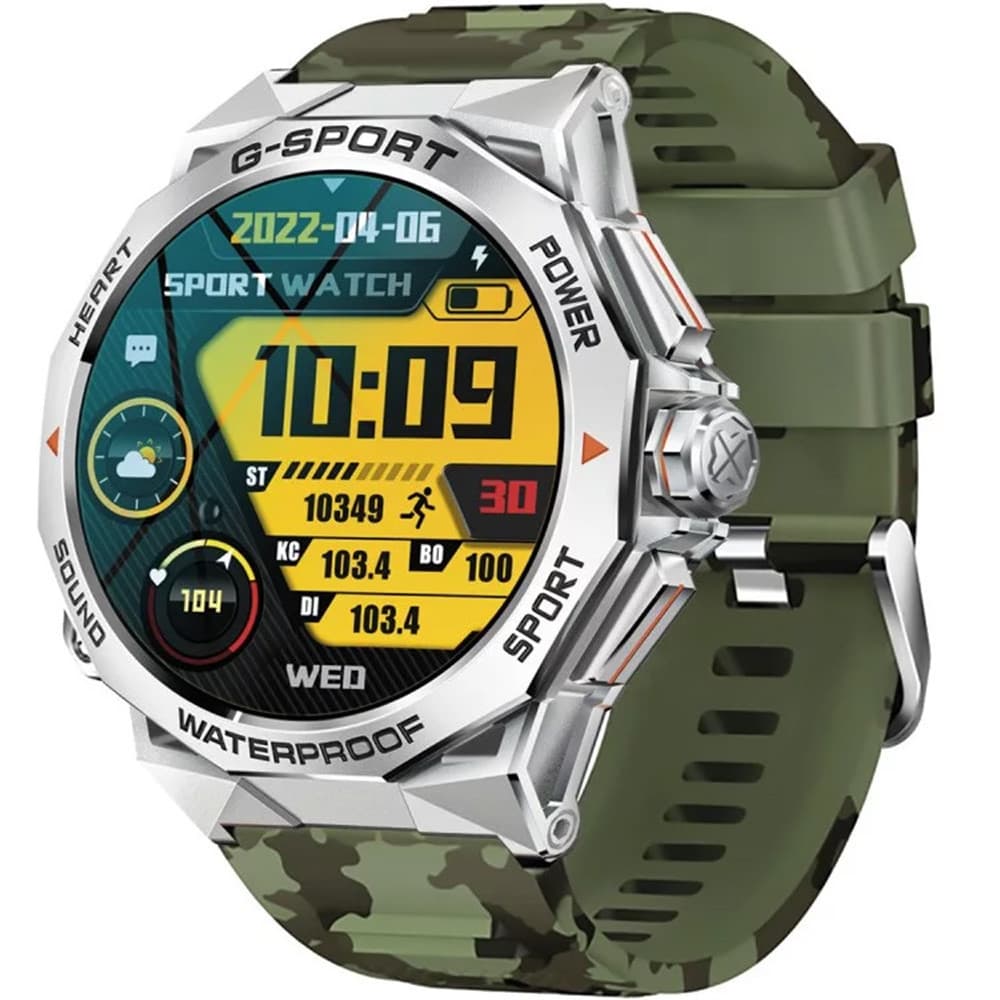 Smarty Montre Connectée Smarty Collection Outdoor Amoled en Silicone Kaki