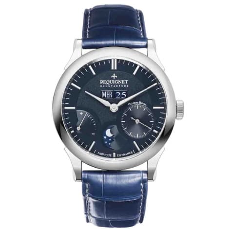 Pequignet E. Montre Pequignet Royale Paris Automatique Cadran Bleu - 9007673