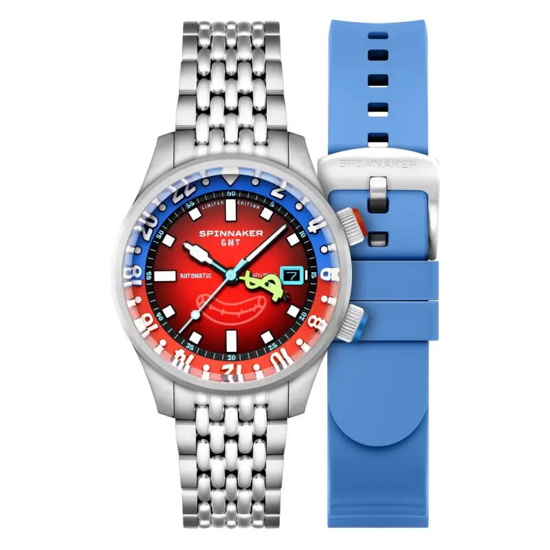 Spinnaker Montre Bradner GMT Automatic Spongebob Squarepants Bubbly Grins Limited Edition - SP-5162-44 - Patrick Pink