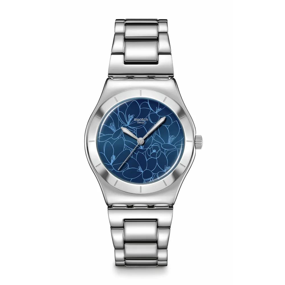 Swatch Montre quartz Femme Blossom time Bleu