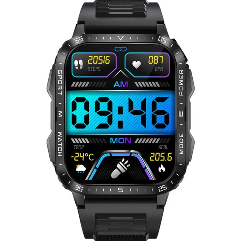 Smarty Montre Connectée Smarty Collection Adventurer en Silicone Noir