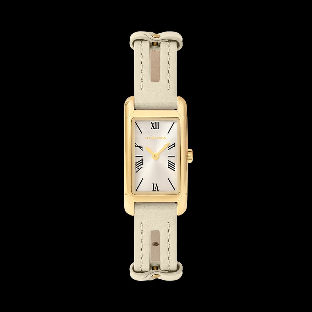 Louis Pion Montre quartz Femme Philippine Argenté, Blanc