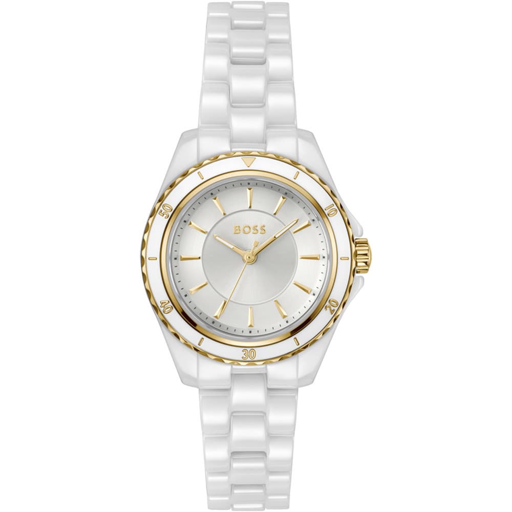 Hugo Boss Montre Boss Collection Sage Aqua en Céramique Blanc