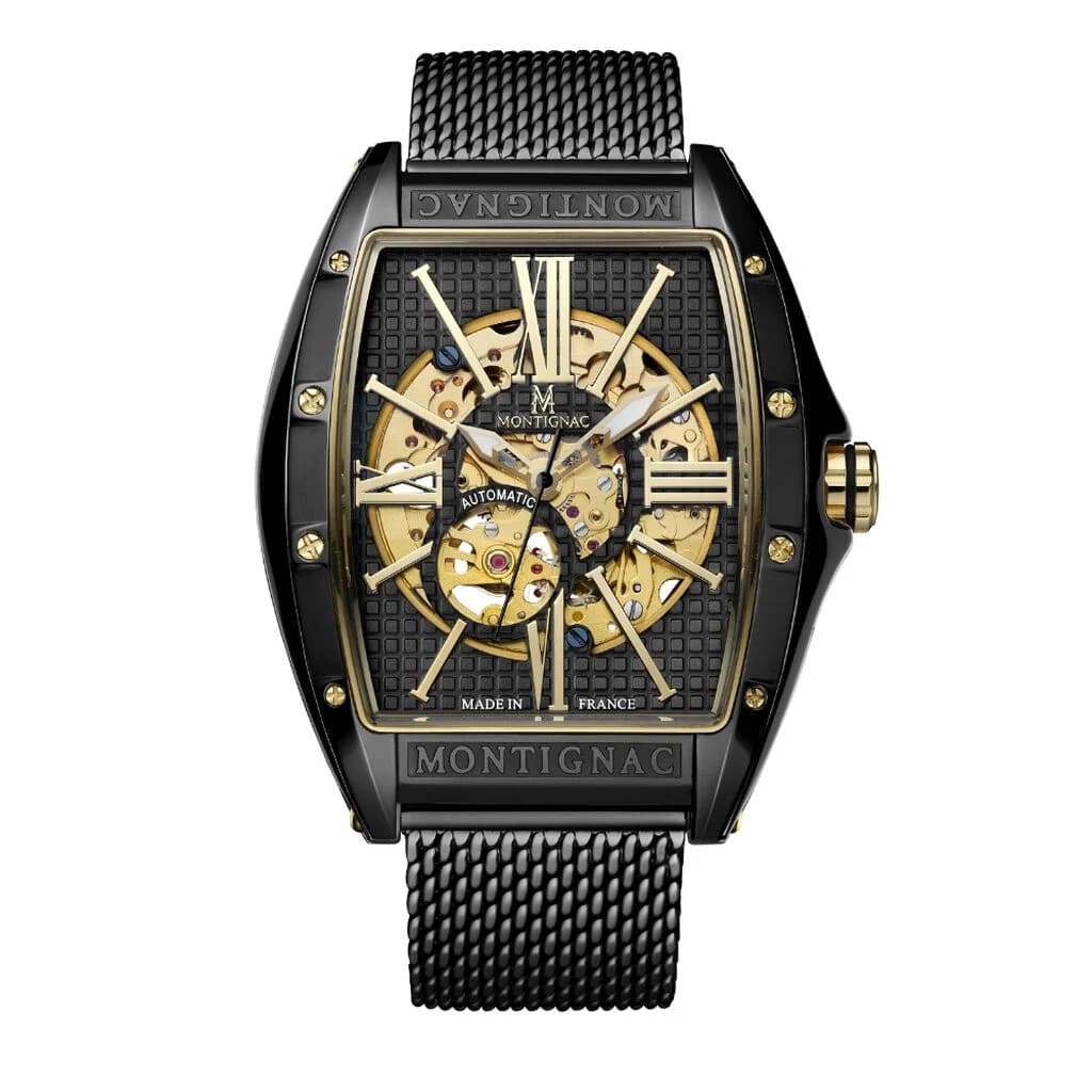 Montignac Montre Automatique Montignac en Acier et PVD Noir