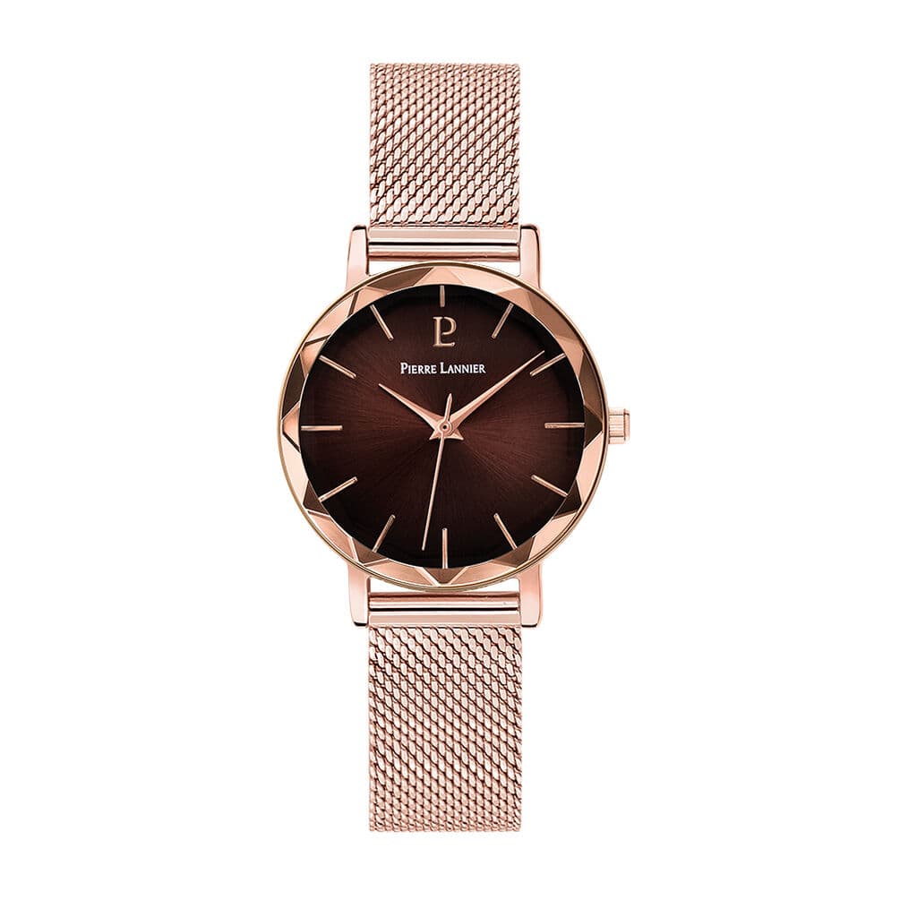 Pierre Lannier Montre Pierre Lannier Collection Multiples en Acier et PVD Doré Rose
