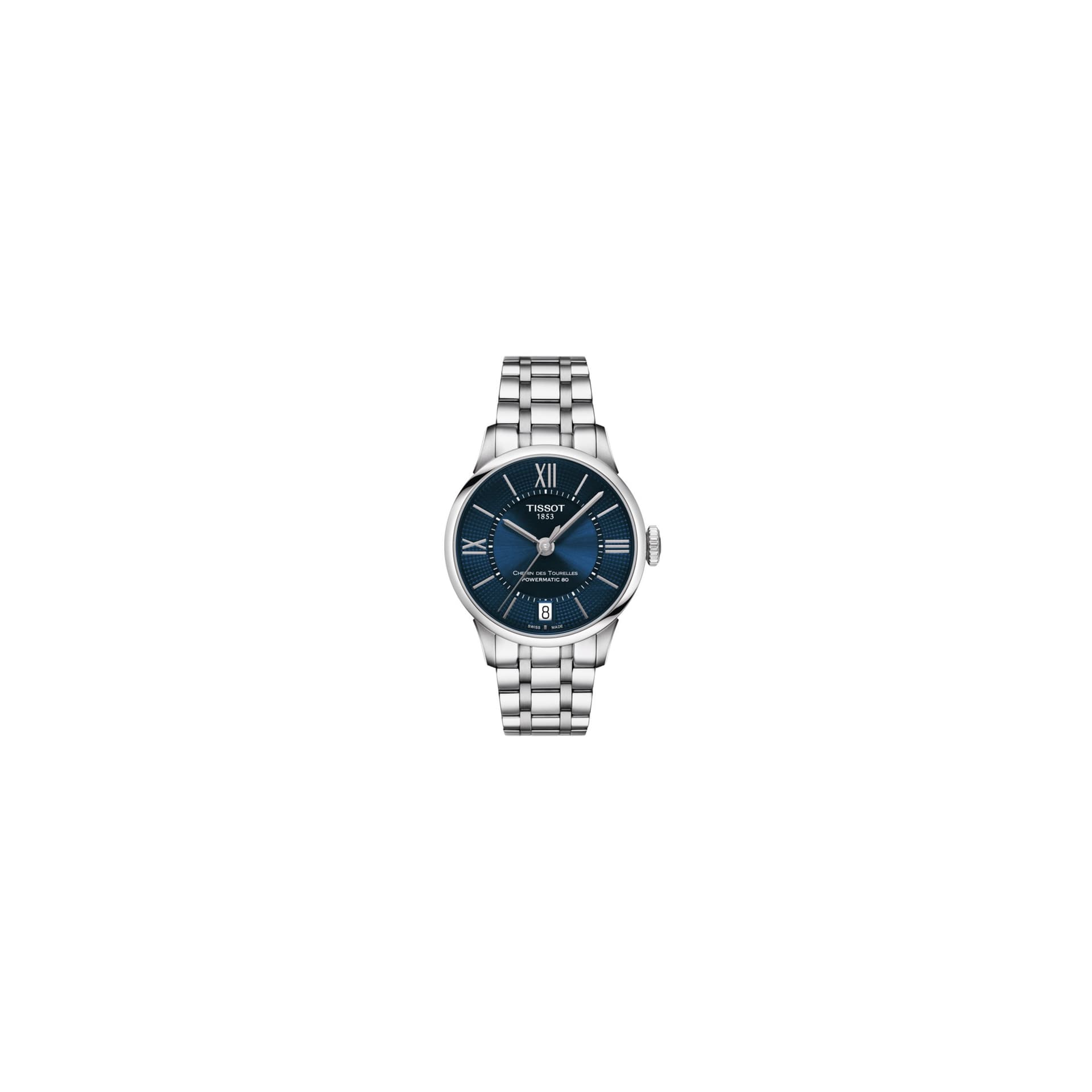 Tissot Chemin des Tourelles Powermatic 80 Lady — cadran bleu