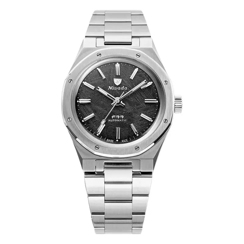 Nivada Grenchen Montre F77 Stainless Steel Météorite 68016A77