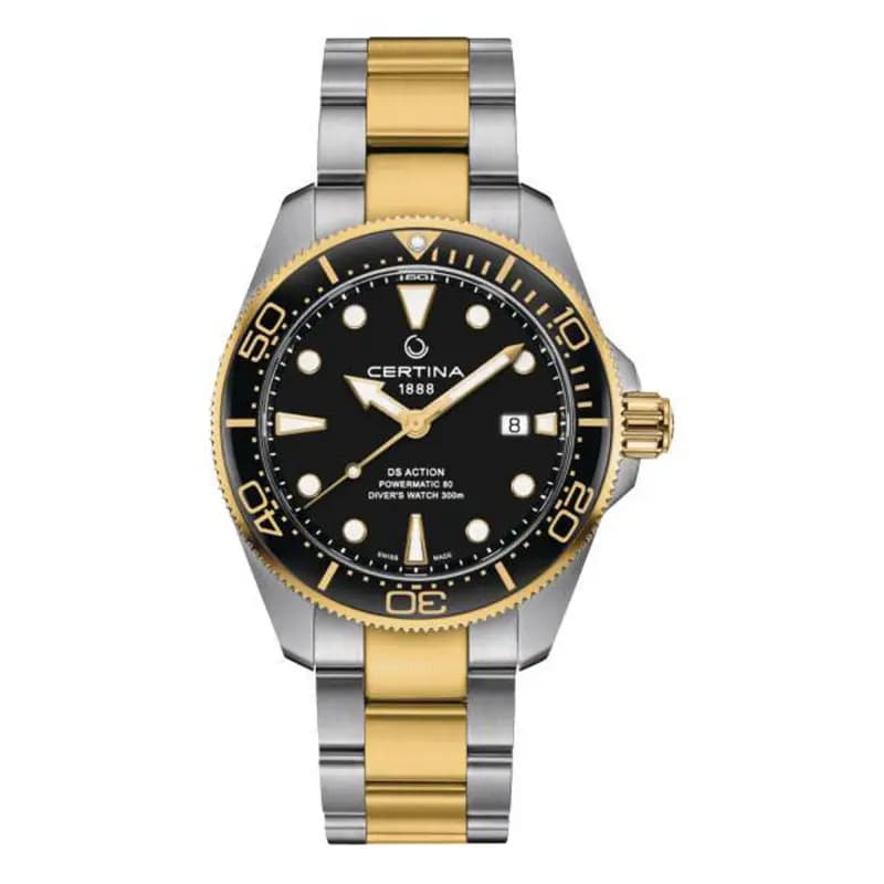 Certina Montre Certina DS Action Diver 43mm Powermatic 80 Automatique Cadran Noir