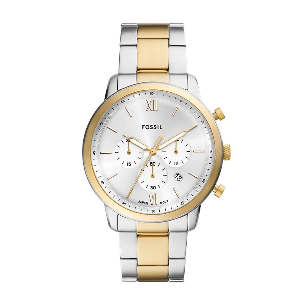 Fossil Neutra Chrono — cadran argenté