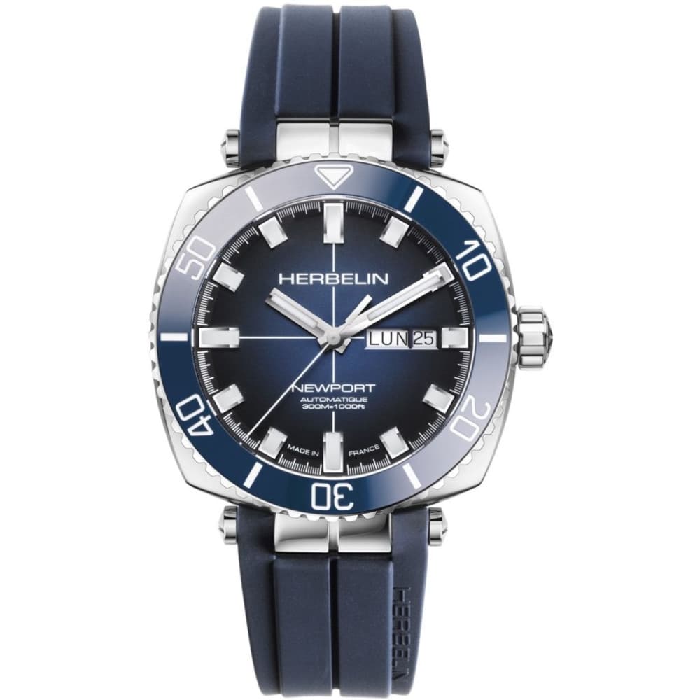 Michel Herbelin Montre Automatique Herbelin en Silicone Bleu