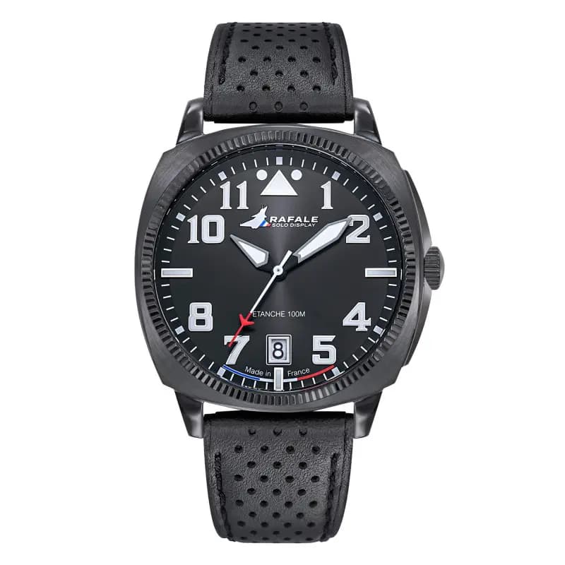 Patrouille de France Montre Rafale Solo Display COACH Cuir Noir 666033