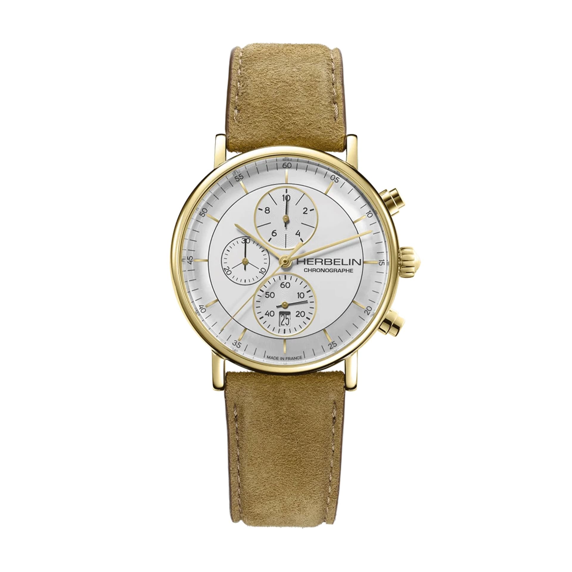 Michel Herbelin Montre Michel Herbelin Inspiration Quartz Cadran Gris Bracelet Cuir - 35647P12SU