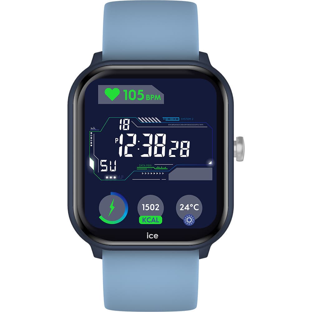 Ice Watch Montre Connectée Ice Watch Collection Ice Smart en Silicone Bleu