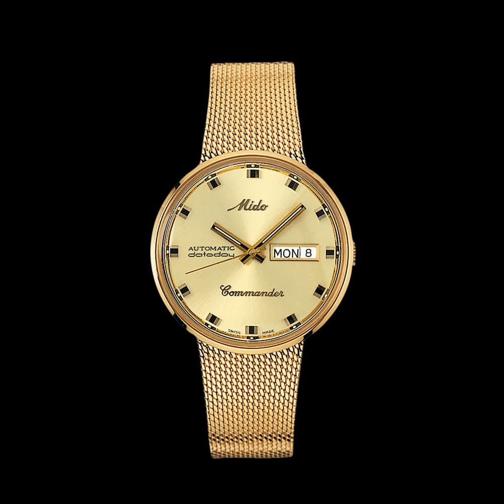 Mido Montre automatique Femme Commander Doré