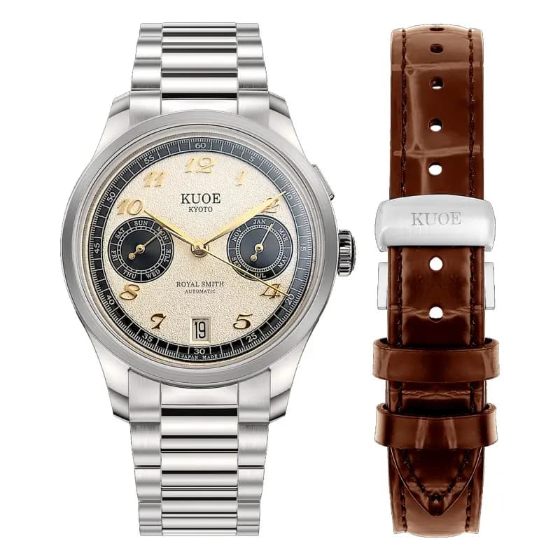 Kuoe Kyoto Montre Royal Smith 90-010 Automatic Panda x Grainy Finish Dial rs90010-pa-grainy