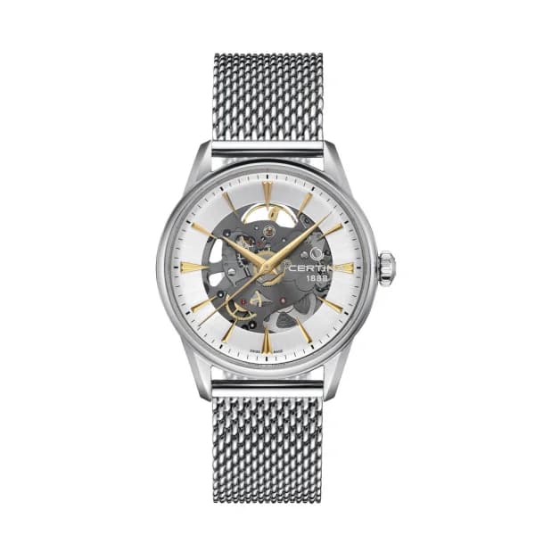Certina Montre Certina DS-1 Skeleton Automatique Cadran Argent