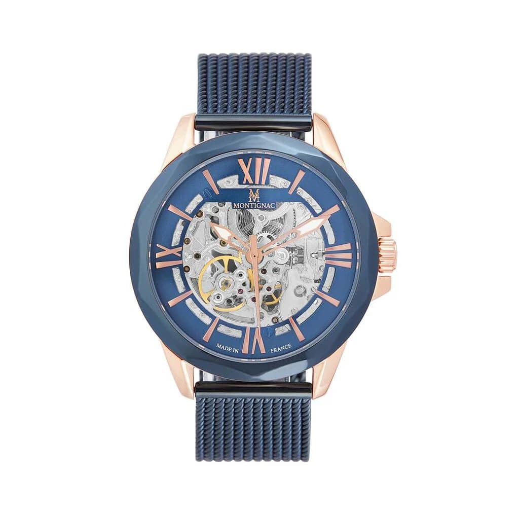 Montignac Montre Montignac Round Automatique Bleu