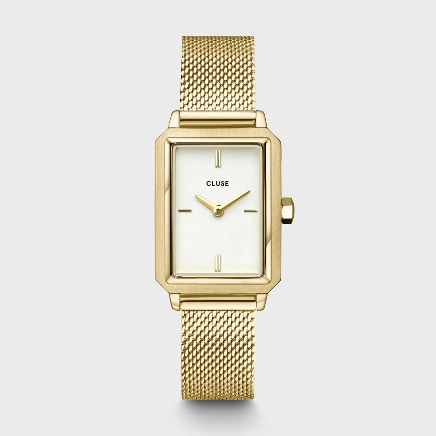 Cluse Fluette Watch Mesh White, Gold Colour