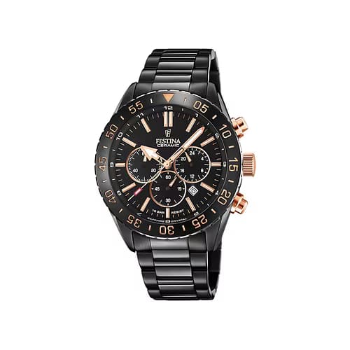 Festina Montre Homme FESTINA CERAMIC en Acier Noir
