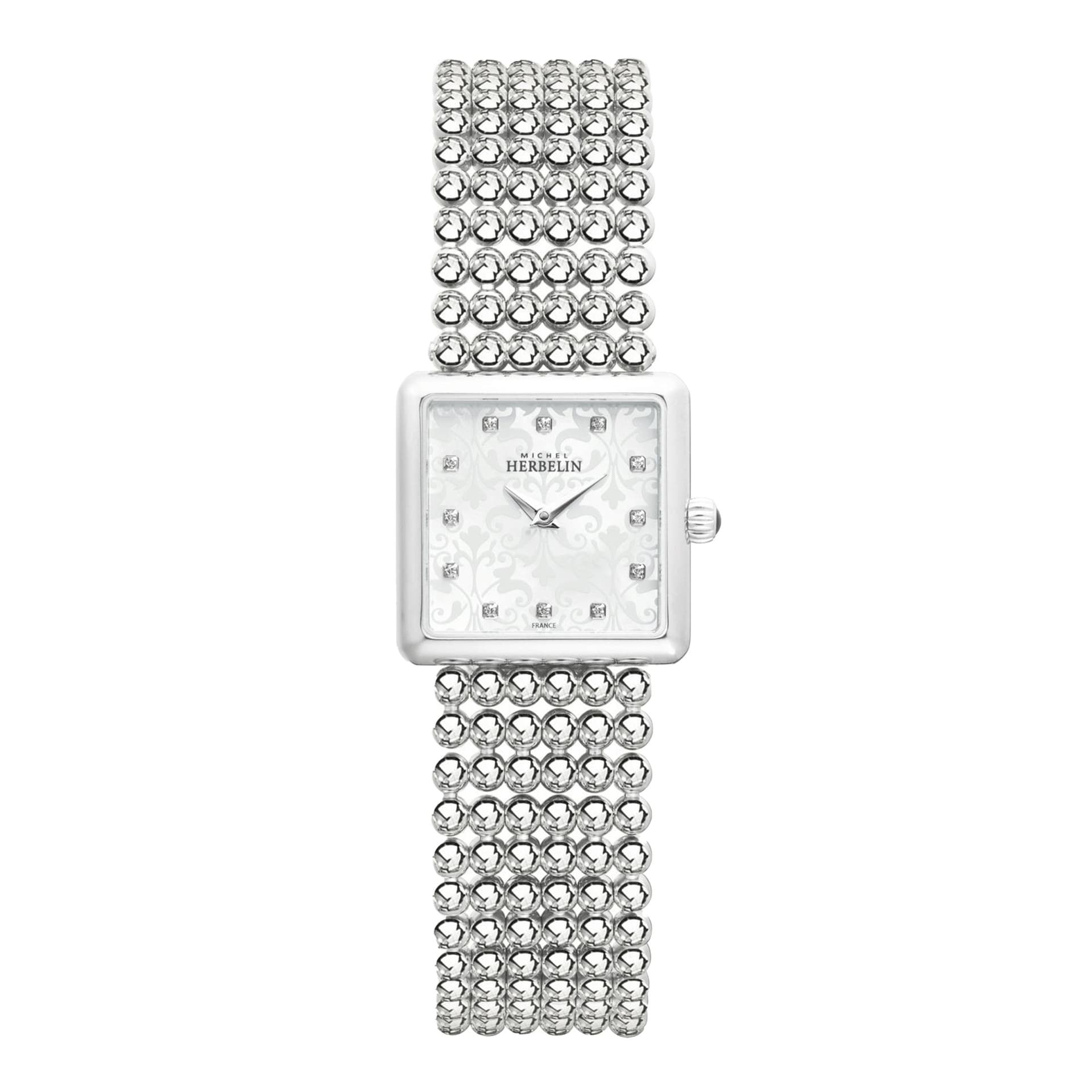 Michel Herbelin Montre Michel Herbelin Perles quartz cadran nacre bracelet acier 24 mm