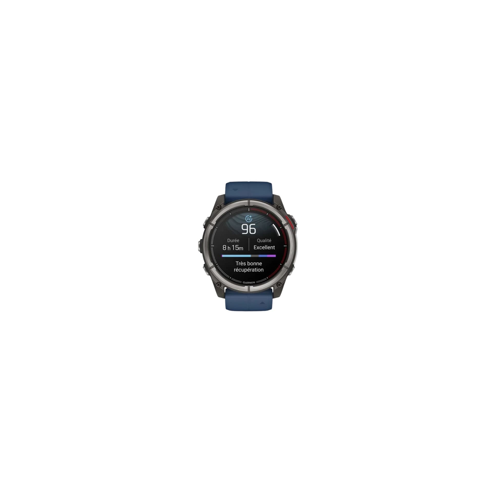 Garmin Montre Garmin Quatix 8 Edition AMOLED GPS bracelet silicone bleu 51 mm