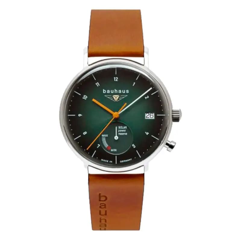 Bauhaus Montre Solar Homme Vert/Marron 2112-4