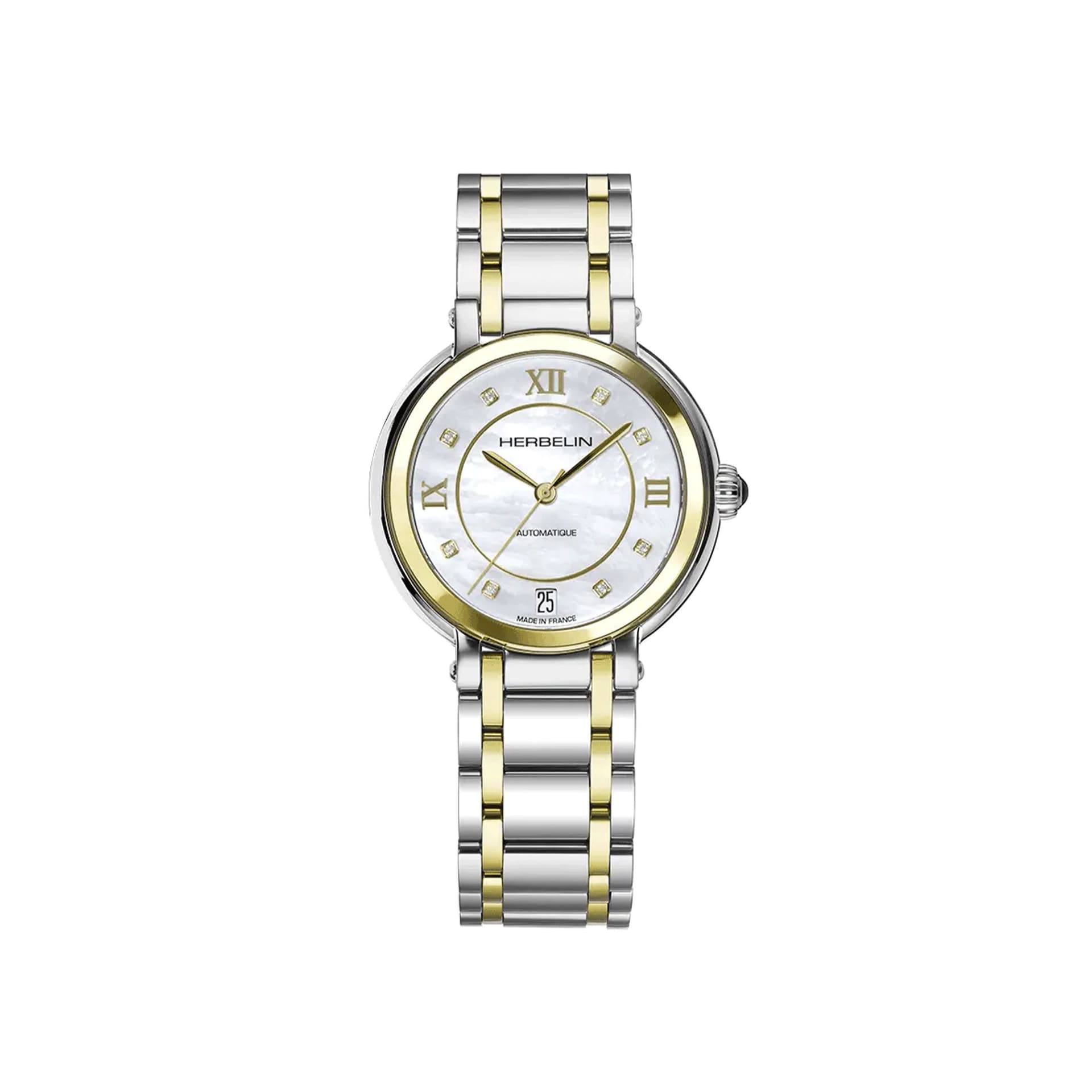 Michel Herbelin Montre Michel Herbelin Galet Acier et plaqué or 33.5 mm - 1630BT59