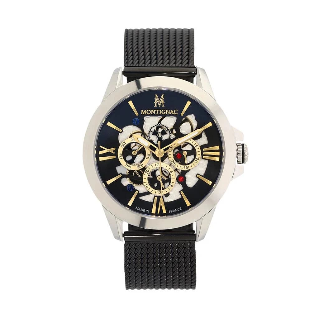 Montignac Montre Montignac en Acier et PVD Noir