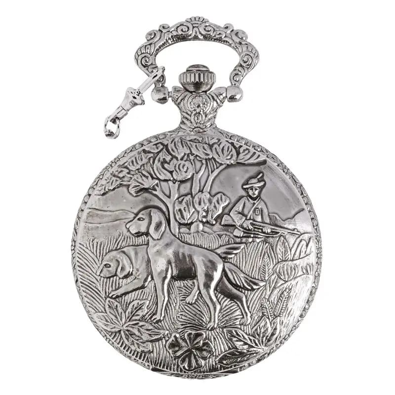 Bayard Montre Gousset Quartz Motif Chasse L1749
