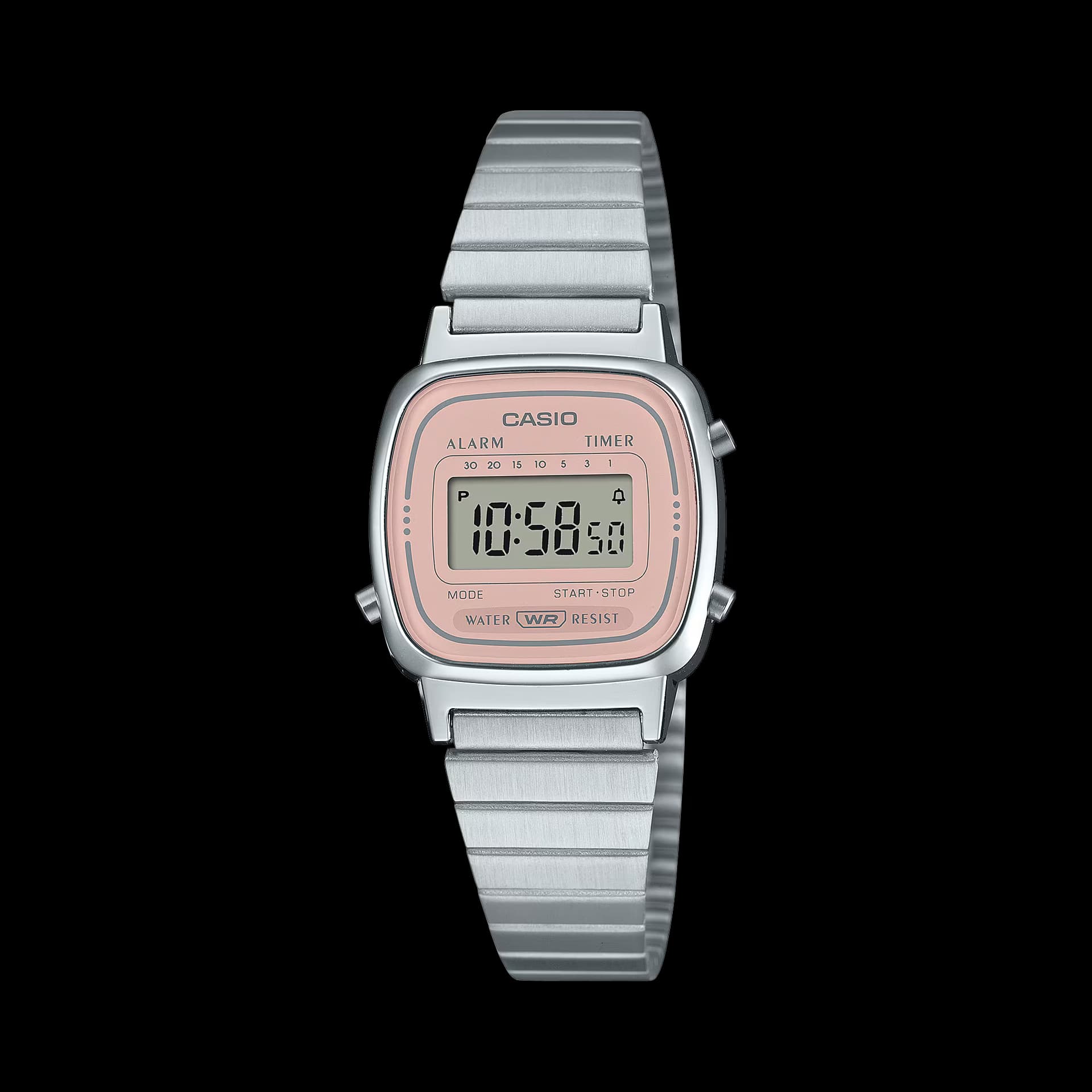 Casio Collection Vintage — boîtier résine/chromé 25 mm