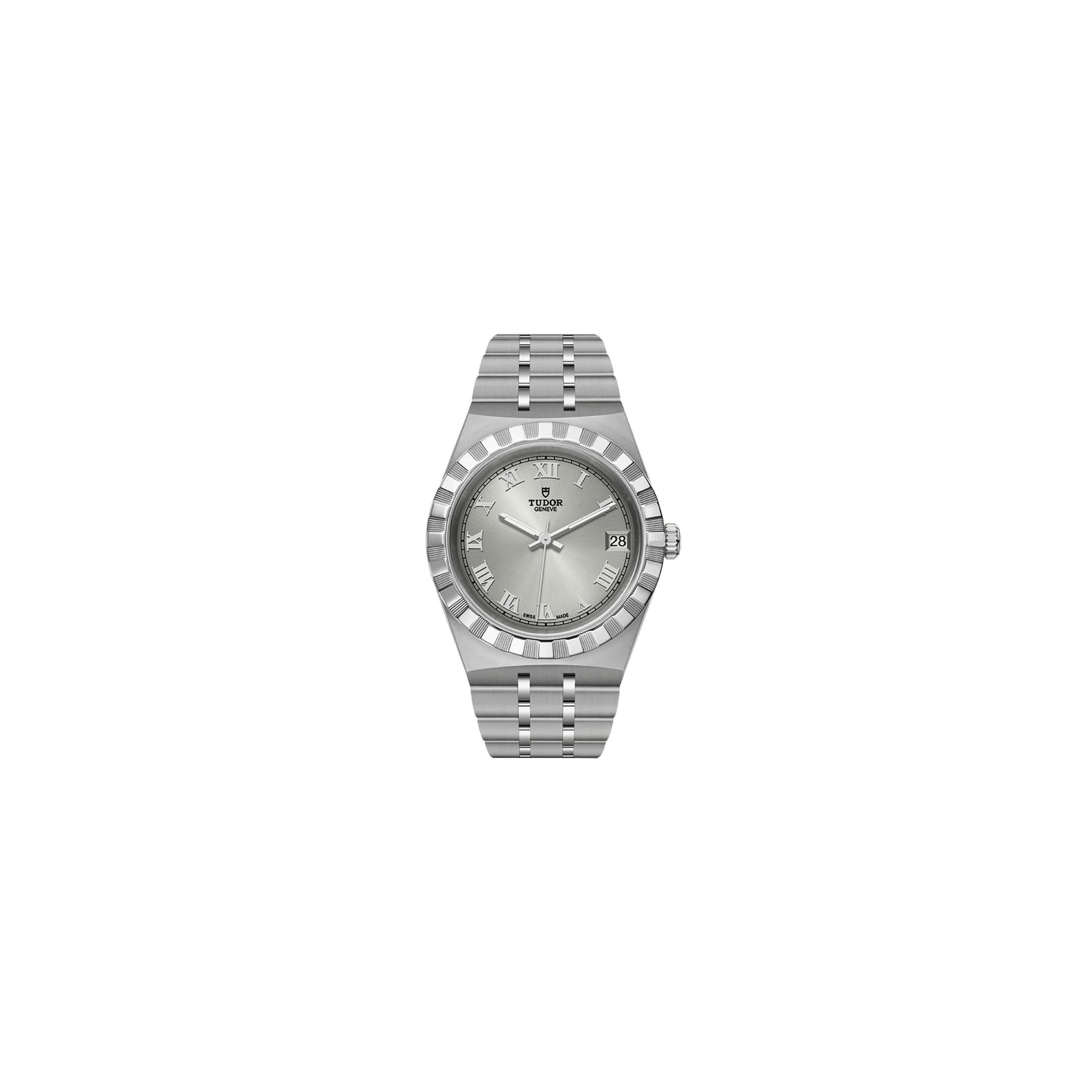 Tudor Montre Tudor Royal automatique cadran argenté bracelet acier 34 mm